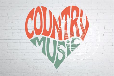 Country Music Word Art Svg Dxf Eps Png  Logo Design Word Etsy