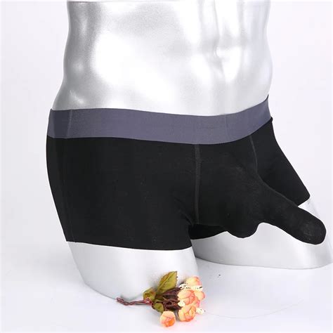 Sexy Mens Underwear Boxers Male Elephant Nose Penis Pouch Boxer Shorts