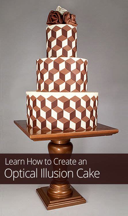Creating An Optical Illusion Cake Modeling Chocolate Recipes Cake Cake Decorating Tutorials
