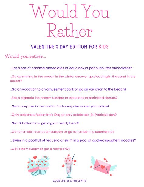 Would You Rather Valentines Activity For Kids — Good Life Of A