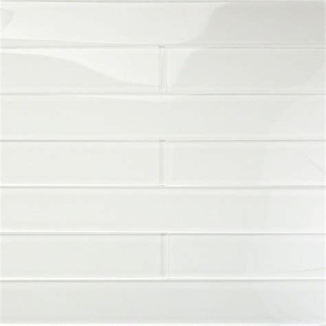 Ivy Hill Tile Contempo Vista Bright White Polished Glass Subway Wall