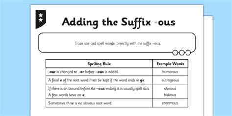 Select your search settings and enter your letter combination to see which words can be created. Adding the Suffix -ous Differentiated Worksheet ...