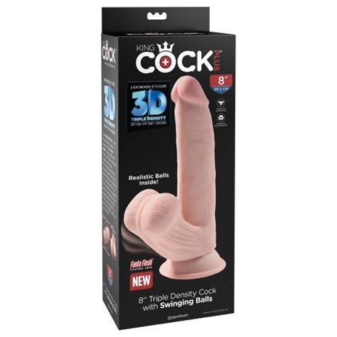 King Cock Plus 8 Triple Density Cock With Swinging Balls Vanilla Sex Toys At Adult Empire