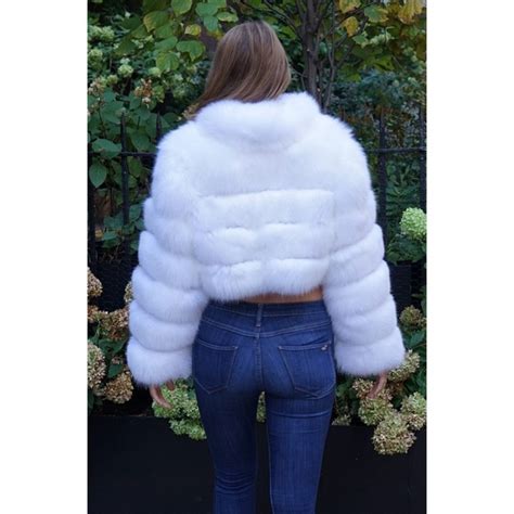 marc kaufman furs jackets and coats short bolero white fox jacket poshmark