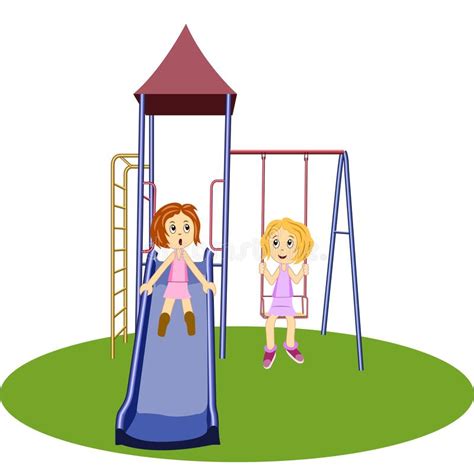 A Children`s Playground Illustration Stock Vector Illustration Of