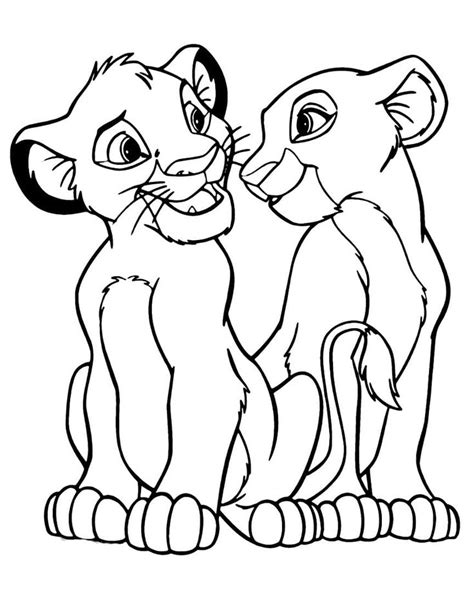 Simba And Nala Love Coloring Pages