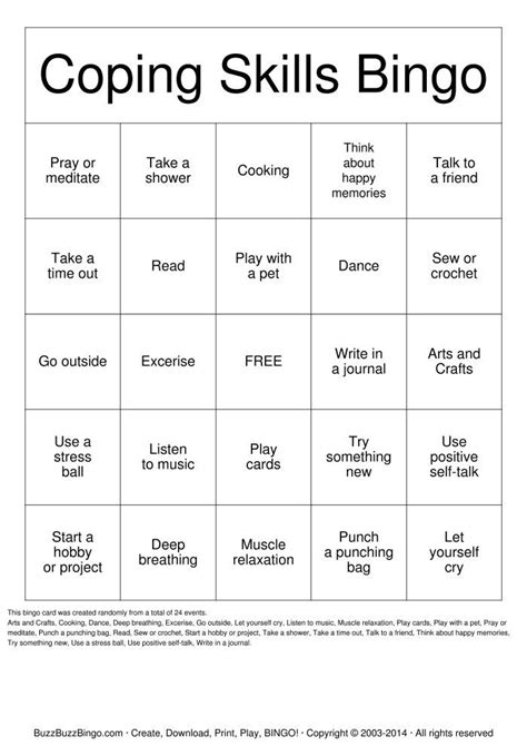 Licensed professional counselors available anytime, anywhere you need them. Coping Skills Bingo Cards to Download, Print and Customize ...
