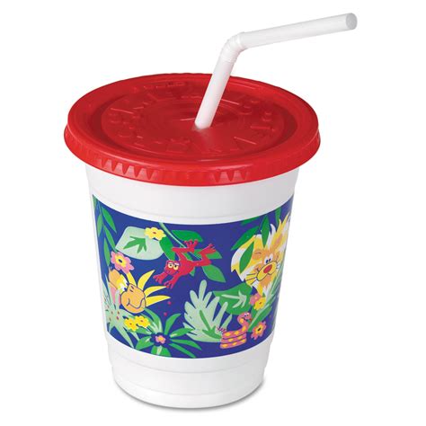 Disposable plastic pp yogurt cup aluminum foil lid. Plastic Kids' Cups with Lids/Straws by Dart® SCCCC12CJ5145 ...