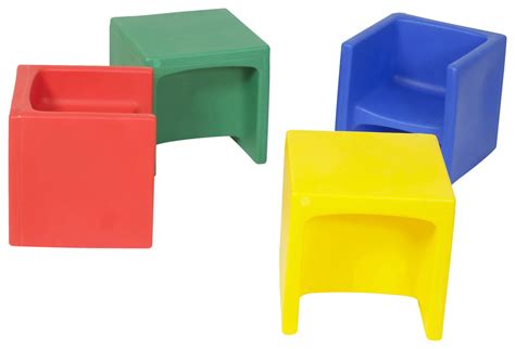 The Childrens Factory Cube Chairs 15 X 15 X 15 Inches Set Of 4