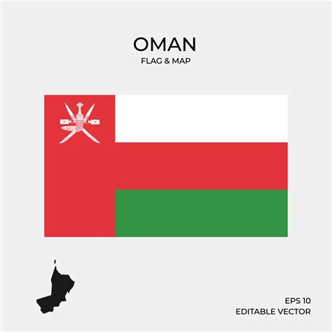 Oman Map And Flag 2045948 Vector Art At Vecteezy