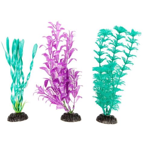 Top Fin Peralized Value Pack Artificial Aquarium Plant Multi Color