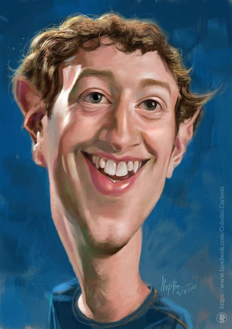 Caricaturas Mark Zuckerberg Painter By Noppera Bosri Caricaturas