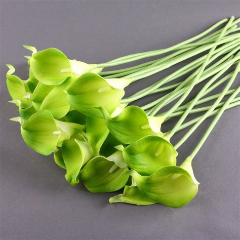 Pack Of Calla Lily Bridal Wedding Bouquet Head Latex Real Touch
