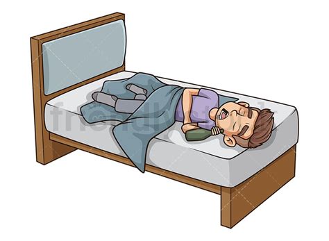 man sleeping upside down in bed cartoon clipart vector friendlystock
