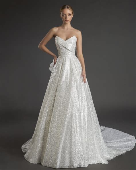 Strapless Sparkle A Line Wedding Dress Kleinfeld Bridal