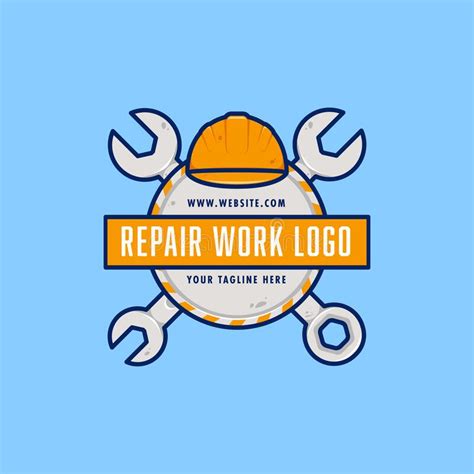 Engineer Repairman Under Maintenance Badge Logo Emblem Sign With