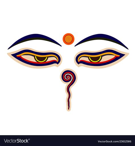 Buddha Eyes Royalty Free Vector Image Vectorstock