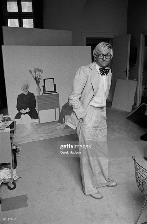 English Artist David Hockney Photographed In His Rented Atelier In