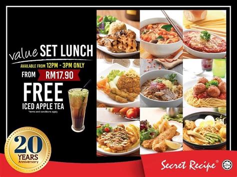 This cake was so good i made it for my dads birthday and everyone was asking the recipe for it and i told them that it was a secret cakes because that is what it was called so i just told the name and what website to find the. Secret Recipe Value Set Lunch Promotion | LoopMe Malaysia