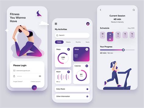 Fitness Mobile Application UX UI Design By Hira Riaz For Upnow Studio On Dribbble