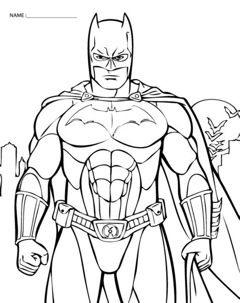 Coloring Page For Boys Superheroes Free Coloring Page For Kids