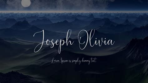 Joseph Olivia Font Download Free For Desktop And Webfont