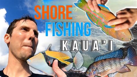 Hawaii Shore Fishing Ten Different Species Caught Kauai Island