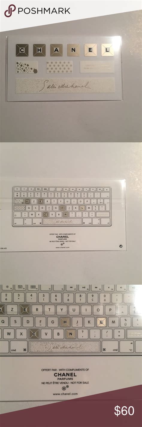 Chanel Keyboard Sticker Sheet Chanel Keyboard Sticker Sheet New And