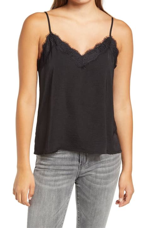 Bp Lace Trim Satin Camisole The Best And Top Selling Fashion From Nordstrom 2021 Popsugar