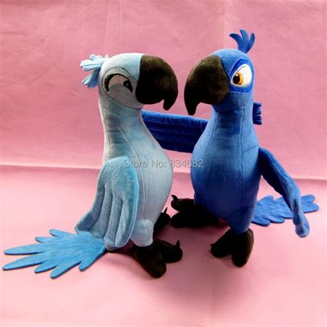 Jg Chen 2pcslot 30cm New Rio 2 Movie Cartoon Plush Toys Blue Parrot