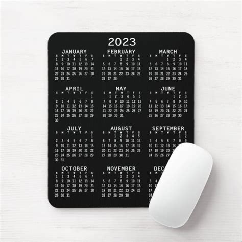 2023 Mouse Pad Calendar Customize And Print