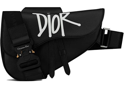 dior and shawn saddle bag black