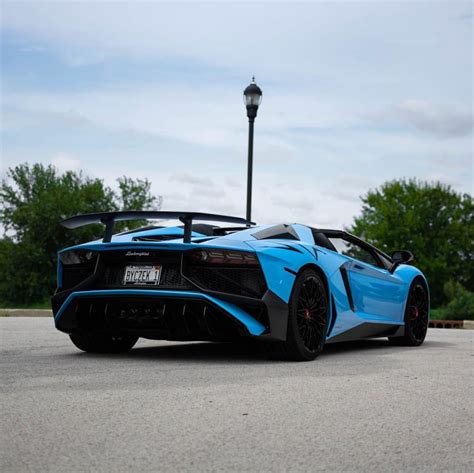 Lamborghini Aventador Super Veloce Roadster Painted In Blu Cepheus