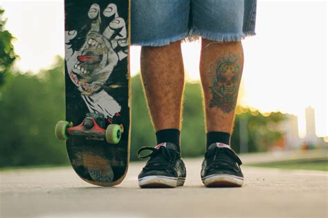 Wallpaper Sunset Grass Shorts Jeans Canon Skull Sneakers Skate