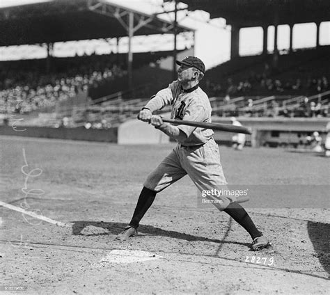 6101915 Detroit Tigers Star Player Ty Cobb Batting In A Game