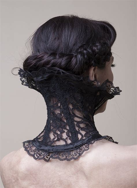 Baroque Black Lace Neck Corset Victorian Choker Etsy Baroque Fashion Baroque Victorian Fashion