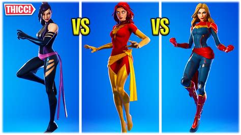 Thicc Marvel Dance Contest Psylocke Vs Dark Phoenix Vs Ms Marvel 😍 ️