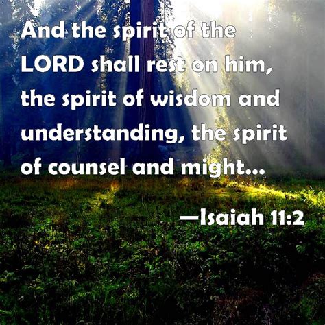 Isaiah 112 And The Spirit Of The Lord Shall Rest On Him The Spirit Of