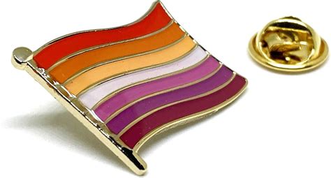 Amazon New Lesbian Flag LGBT Gay Pride Rainbow Enamel Lapel Pin