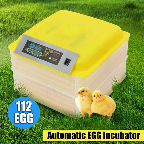 100w 112 Eggs Electronic Digital Incubator Hatcher Double Layer Automatic Incubation Chicken