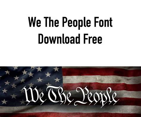 We The People Font Download Free Alternative Font