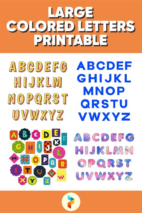 10 Best Large Colored Letters Printable
