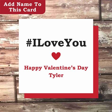 I Love You Valentines Card For Him I Love You Valentines Card For Her