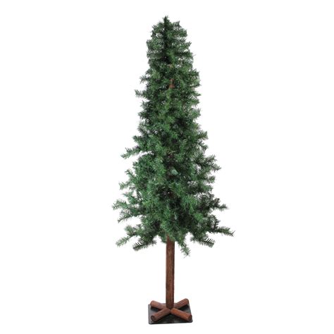 7 Slim Traditional Woodland Alpine Artificial Christmas Tree Unlit
