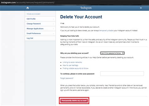 If you do want to delete your instagram account, consider downloading all of your images, first. How To Permanently Delete Instagram Account