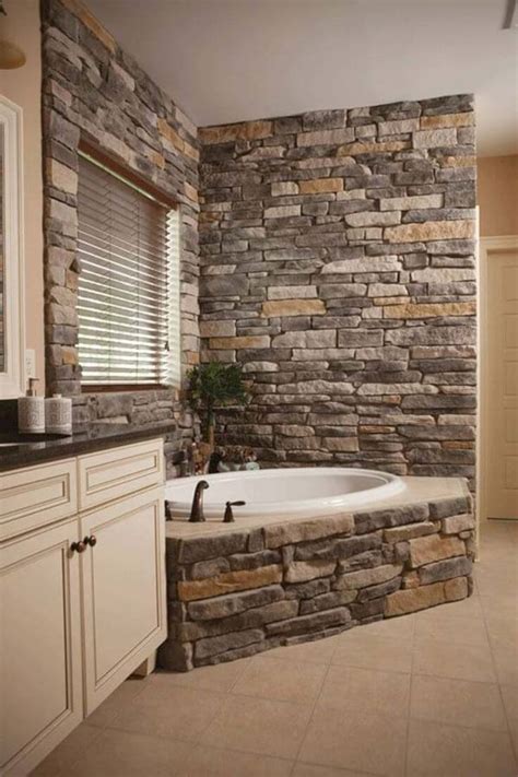 Interior wall stoned bradford quartz j&n stone (with. 33 Best Interior Stone Wall Ideas and Designs for 2021