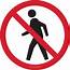 Floor Sign  Pedestrians Prohibited 45cm Easy Marking