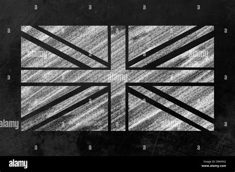 Drawing Of The Uk Flag On A Blackboard Stock Photo Alamy