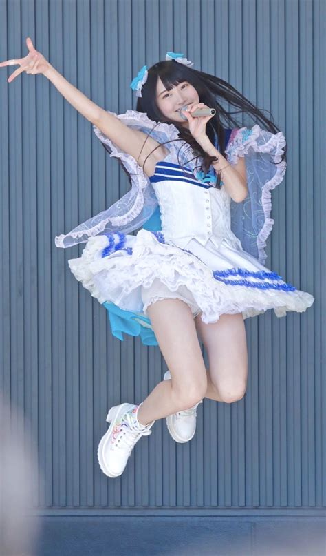 Kataoka Miyu Highres 1girl Dress Jumping Microphone Music Panties Pantyshot Photo