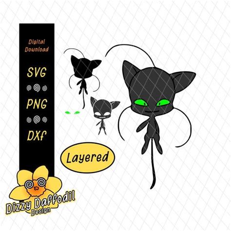Ladybug Miraculous Svg Dxf Miraculous Cat Noir Layered Hawkmoth The